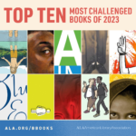 Graphic Showing the Top 10 Most Challenged Books of 2023